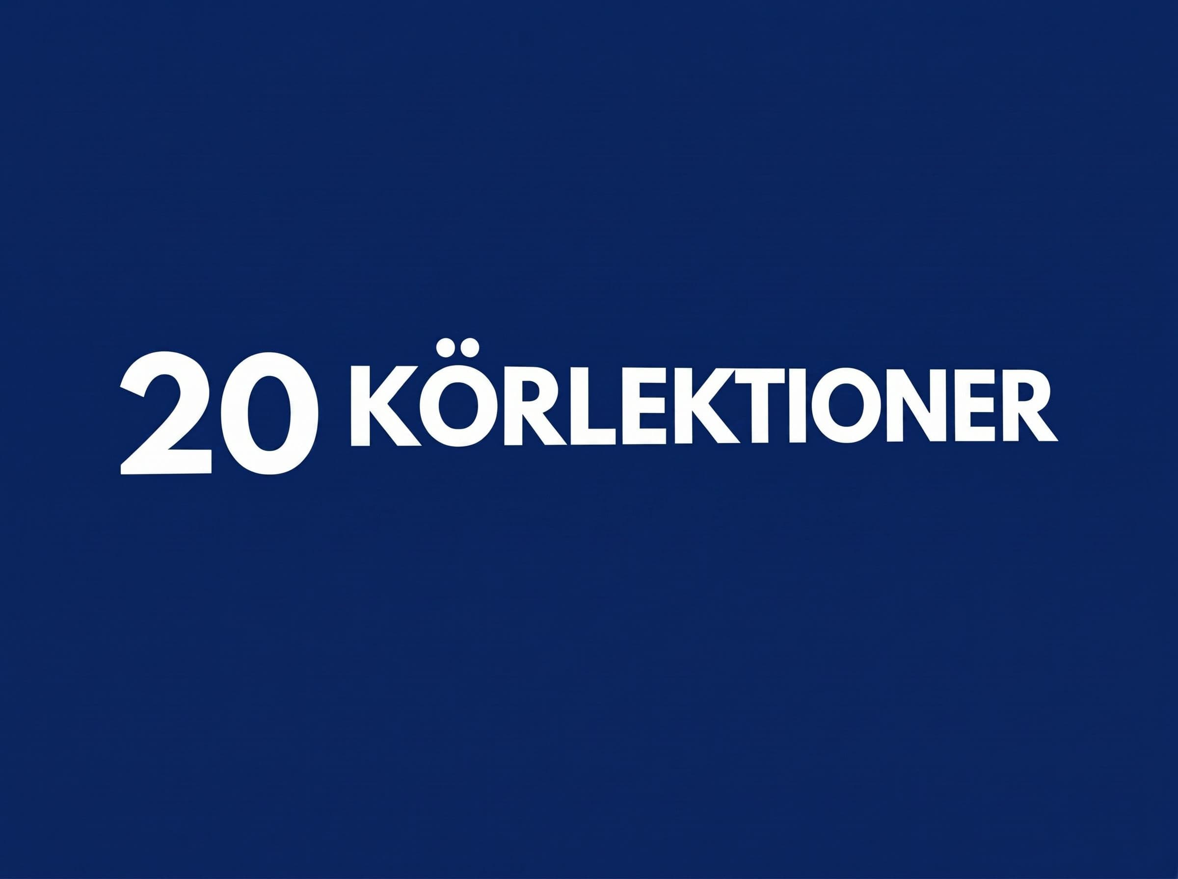 Körlektioner 20 st